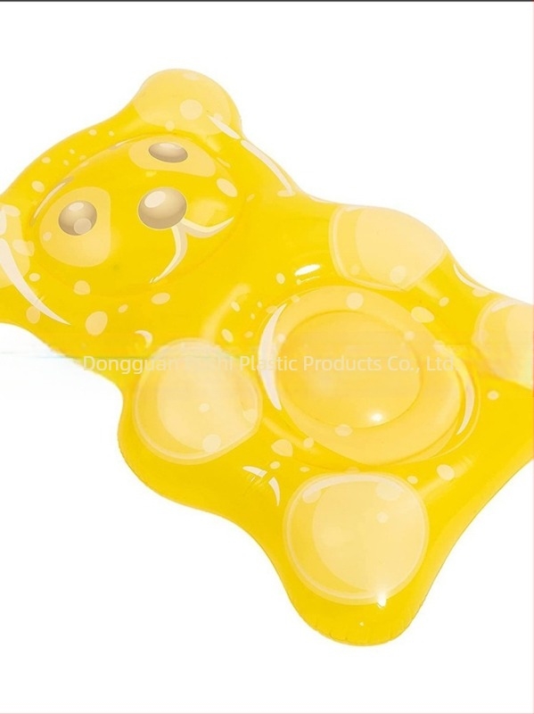 Saltea gonflabilă plutitoare în formă de urs pentru apă, material PVC, căptușeală PVC, diametru exterior umflat personalizat