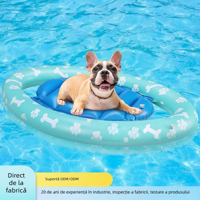 Plută gonflabilă pentru câini, PVC, pliabilă