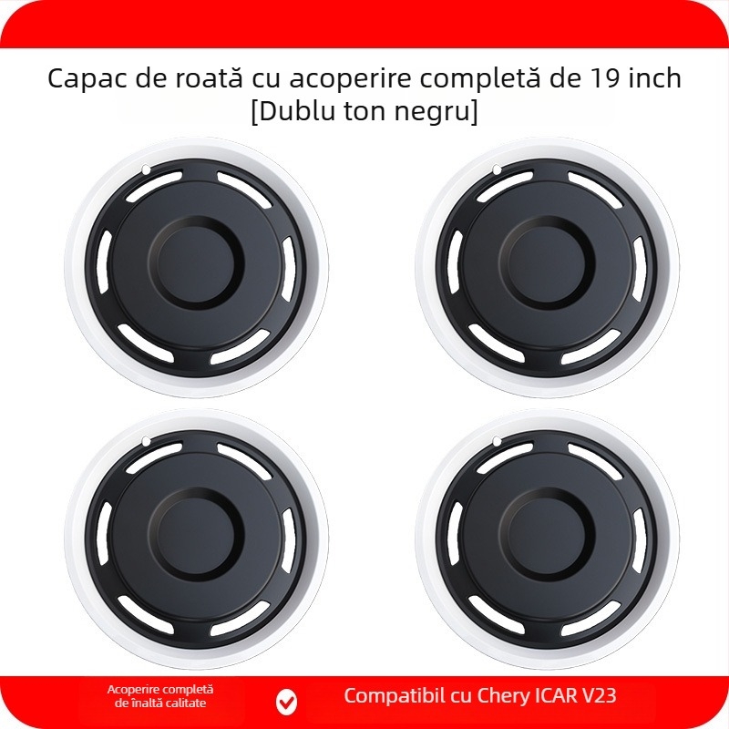 Capac central pentru roată pentru Chery iCAR V23, compatibil cu 19″ și 21″, material ABS+PC, Produs Nr. 25V23-19/21″