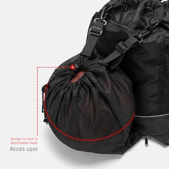 Rucsac sport cu șnur, unisex, din Oxford, spate ergonomic, potrivit pentru baschet, fotbal, tenis și ping-pong