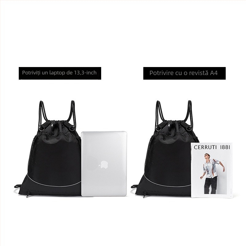Rucsac sport cu șnur, unisex, din Oxford, spate ergonomic, potrivit pentru baschet, fotbal, tenis și ping-pong