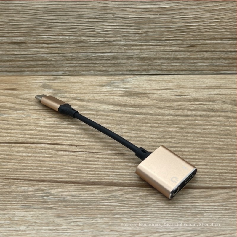 Adaptor Type-C pentru audio digital și cablu 2-în-1 pentru căști de 3,5 mm, încărcare rapidă, pentru telefoane cu Type-C