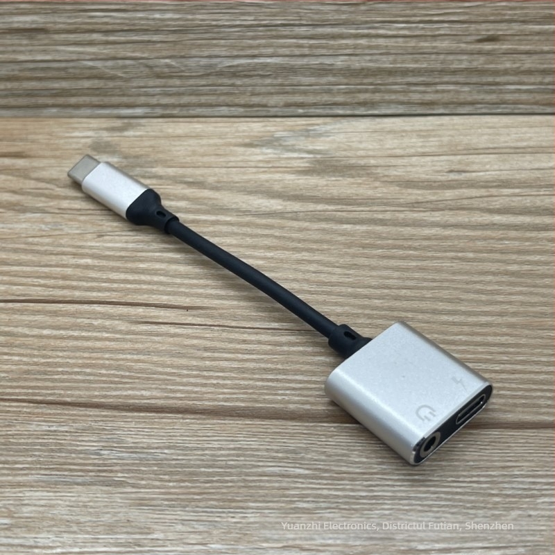 Adaptor Type-C pentru audio digital și cablu 2-în-1 pentru căști de 3,5 mm, încărcare rapidă, pentru telefoane cu Type-C