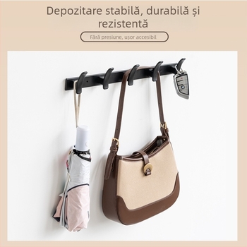 Cuier de perete pentru baie și hol, model 955, material aluminiu spațial, finisaj electroplacat, stil modern minimalist