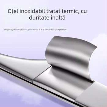 Instrument profesional de salon de înfrumusețare din oțel inoxidabil: clemă pentru acnee tip celulă, design delfin, origine Yangjiang, 5 ani de valabilitate