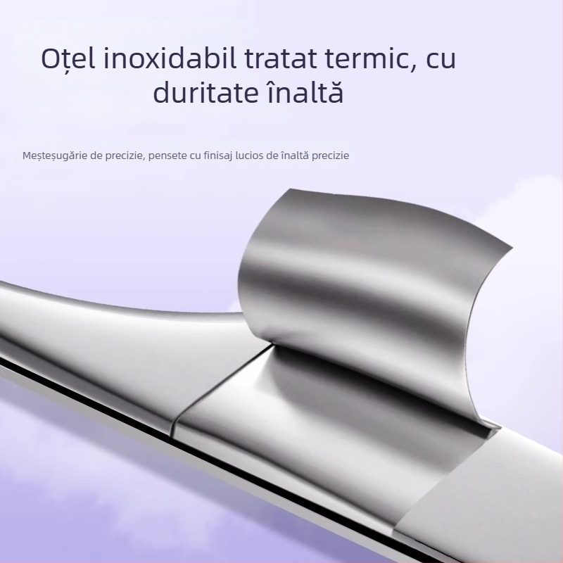 Instrument profesional de salon de înfrumusețare din oțel inoxidabil: clemă pentru acnee tip celulă, design delfin, origine Yangjiang, 5 ani de valabilitate