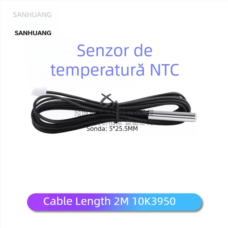 Senzor de temperatură cu termistor - sondă, 3950 NTC, 10K, precizie 1%