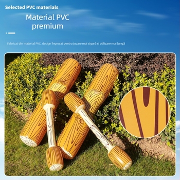 Set gonflabil PVC cu aspect lemn pentru jocuri pe apă, Model 123Li, Vârstă 15–35