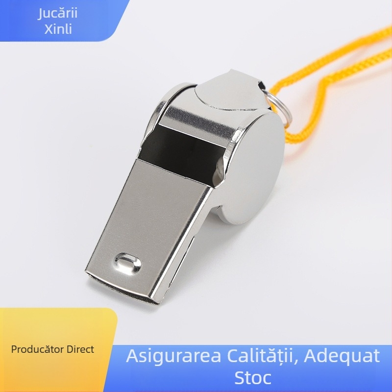  Fluier metal cu șnur, fluier de arbitru portabil, logo personalizat, cutie cu 2000 bucăți