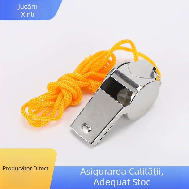  Fluier metal cu șnur, fluier de arbitru portabil, logo personalizat, cutie cu 2000 bucăți
