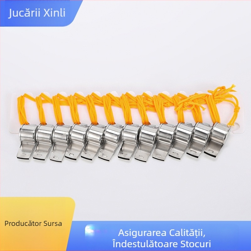  Fluier metal cu șnur, fluier de arbitru portabil, logo personalizat, cutie cu 2000 bucăți