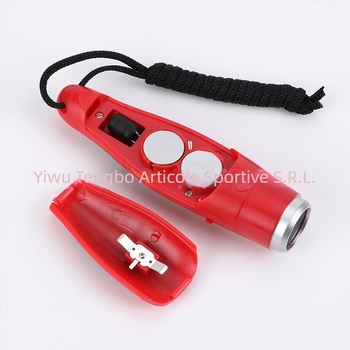  fluier electronic de arbitru cu three tone, cu șnur, ABS; imprimare logo disponibil; potrivit pentru fotbal, baschet, badminton și tenis.