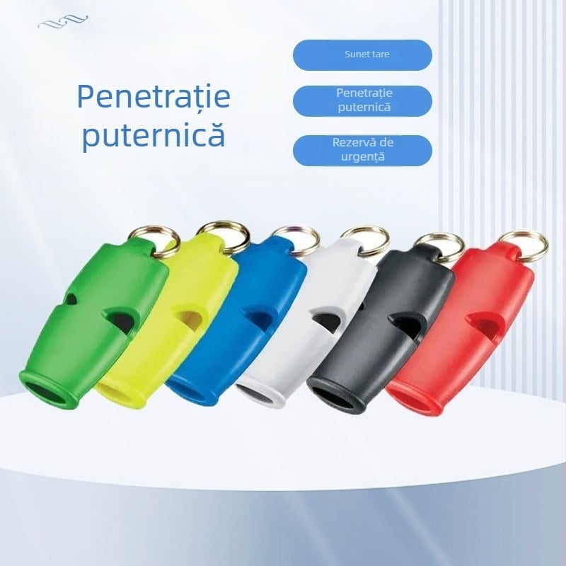 Fluier de supraviețuire outdoor, tonalitate înaltă – ABS plastic, origine Zhejiang, cutie cu 240 bucăți, imprimare logo disponibilă