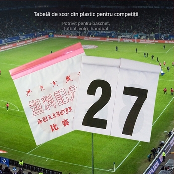 Tablă de scor PVC, impermeabilă, cu pagini rabatabile, pentru baschet, fotbal, biliard și volei – imprimare logo disponibilă
