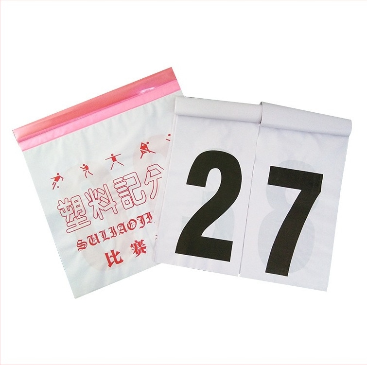 Tablă de scor PVC, impermeabilă, cu pagini rabatabile, pentru baschet, fotbal, biliard și volei – imprimare logo disponibilă