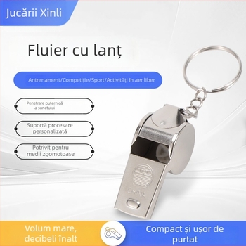 Fluier din fier, dimensiune mică; imprimare a logo-ului disponibilă; personalizabil; potrivit pentru alergare, ciclism, drumeții, fitness și înot