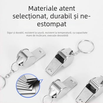 Fluier din fier, dimensiune mică; imprimare a logo-ului disponibilă; personalizabil; potrivit pentru alergare, ciclism, drumeții, fitness și înot