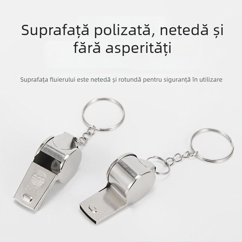 Fluier din fier, dimensiune mică; imprimare a logo-ului disponibilă; personalizabil; potrivit pentru alergare, ciclism, drumeții, fitness și înot