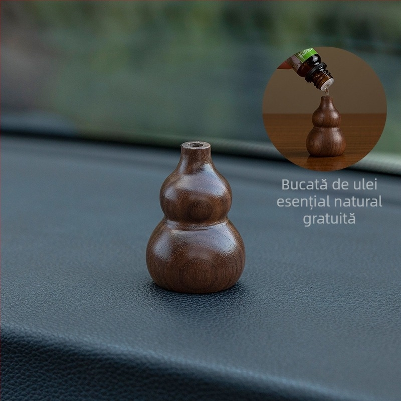 Difuzor auto pentru aromaterapie din lemn — design simplu, material lemnos, funcție aromaterapie