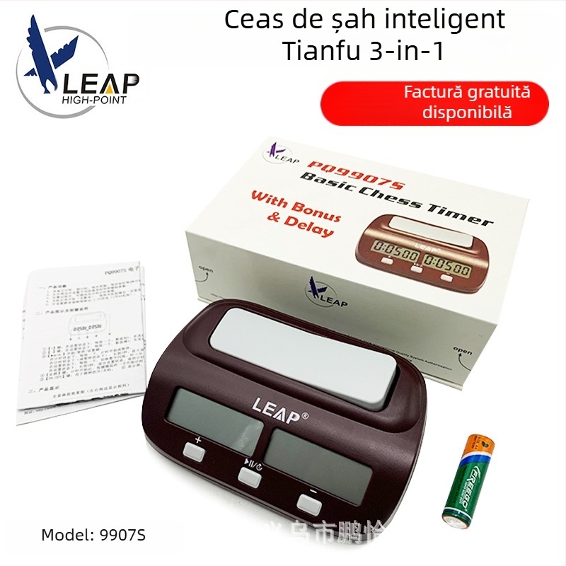 Cronometru electronic pentru şah, corp ABS, 252 g, imprimare logo disponibilă, potrivit pentru şah și jocuri de cărți