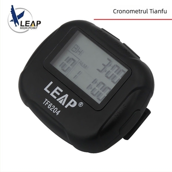 Cronometru electronic Tianfu TF6204 pentru antrenamente prin intervale, cronometru de tip countdown, funcție pauză, carcasă ABS anti-derapant, afișaj cu două rânduri