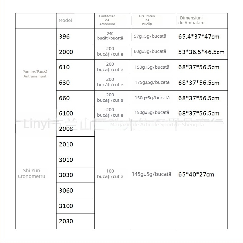 Cronometru electronic cu carcasă ABS, rezistent la apă, funcție pauză, memorie tururi 30/60/100, greutate 60 g