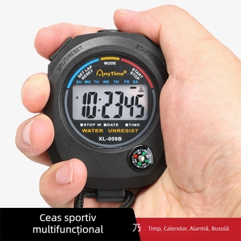 Cronometru electronic ABS carcasă, dimensiuni 62×82×22 mm, greutate 50 g, afișaj cu 2 canale