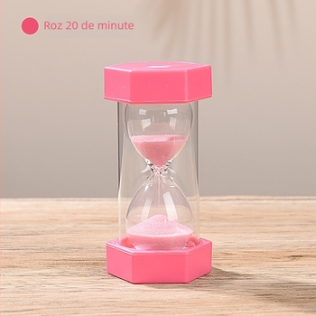 Set clepsidră hexagonală – cronometru 10/30 de minute, lucrat manual, sticlă obișnuită, stil simplu modern