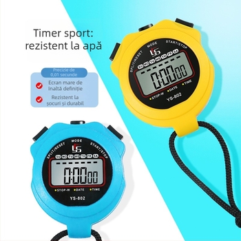 Yisheng Cronometru electronic – impermeabil, cu pauză, carcasă ABS anti-alunecare, afișaj pe un singur rând