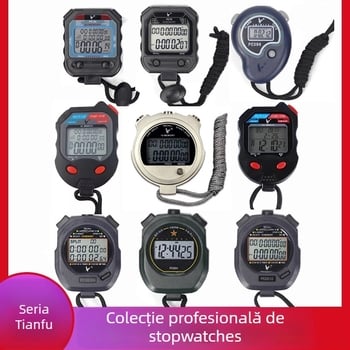 Cronometru de pistă profesional TF810 – rezistent la apă, funcție de pauză, carcasă metalică antiderapant, afișaj 1/2/3 rânduri