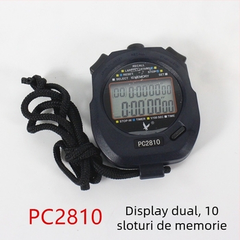 Cronometru de pistă profesional TF810 – rezistent la apă, funcție de pauză, carcasă metalică antiderapant, afișaj 1/2/3 rânduri