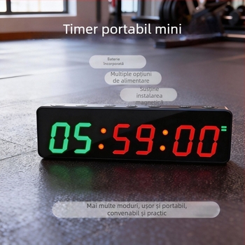 Cronometru/ceas electronic pentru sport cu carcasă ABS, nu este impermeabil, funcție pauză, greutate 100 g (Material: ABS; Impermeabilitate: Nu; Pauză: Da; Greutate: 100 g)