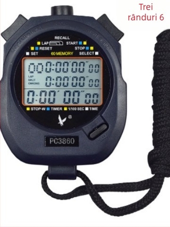 Cronometru electronic cu funcție de pauză, corp ABS rezistent la apă, 60 g, pentru alergare și atletism