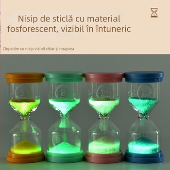Clepsidră luminoasă în formă de macaroon - sticlă borosilicat de înaltă calitate, turnare prin suflare, ornament decorativ simplu, cadou pentru călătorii, absolvire și petreceri