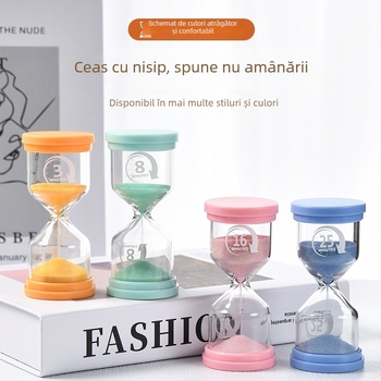 Clepsidră luminoasă în formă de macaroon - sticlă borosilicat de înaltă calitate, turnare prin suflare, ornament decorativ simplu, cadou pentru călătorii, absolvire și petreceri