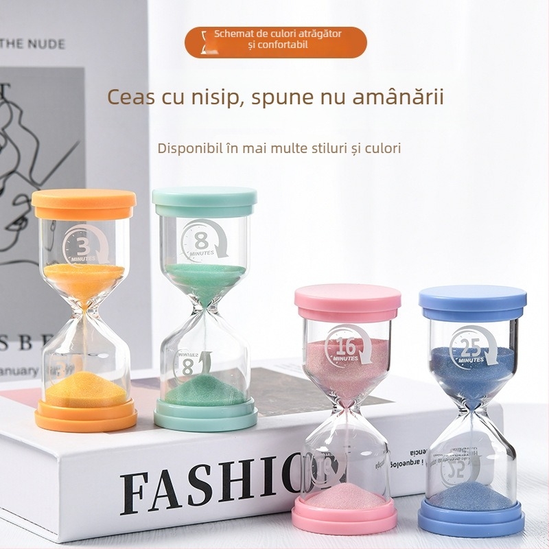 Clepsidră luminoasă în formă de macaroon - sticlă borosilicat de înaltă calitate, turnare prin suflare, ornament decorativ simplu, cadou pentru călătorii, absolvire și petreceri