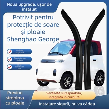 Visor de ploaie pentru fereastra vehiculului electric cu patru roți – Material PU; Protecție împotriva ploilor pentru fereastră; Fără prelucrare personalizată