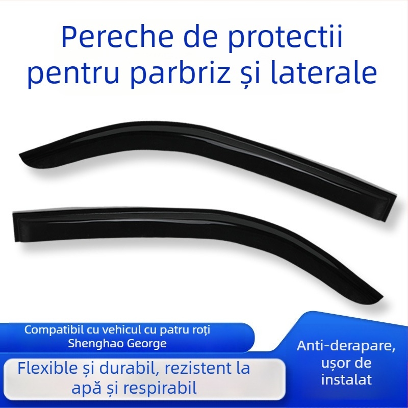Visor de ploaie pentru fereastra vehiculului electric cu patru roți – Material PU; Protecție împotriva ploilor pentru fereastră; Fără prelucrare personalizată