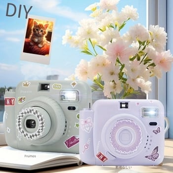 Popoto Mini cameră instant — kit de călătorie compact cu hârtie foto, carcasă PC, model 2024