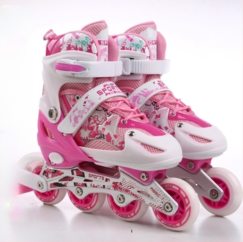 Patine cu role partea superioară PU + plasă; roți într-un singur rând; roți PVC; talpă din cauciuc; Juemei