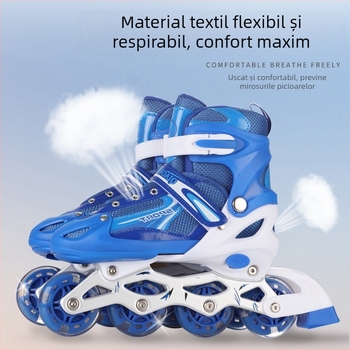 Patine cu role din plasă, roți într-un singur rând din PVC, talpă din plastic