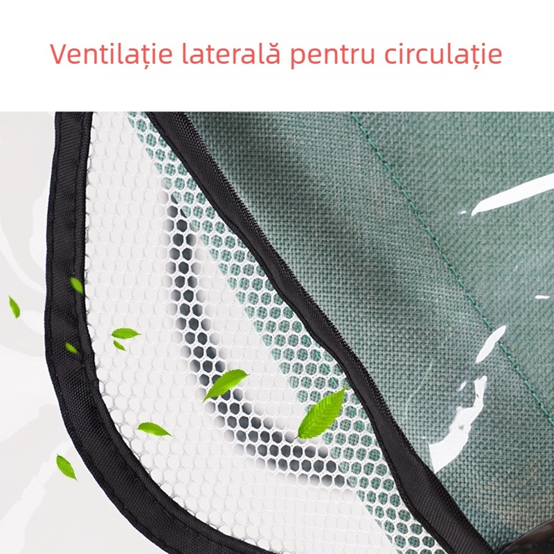 Husă de ploaie pentru cărucior – universală, rezistentă la vânt și stropi, transparentă, material PVEA ecologic.
