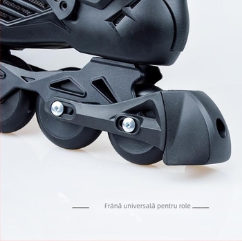 Accesoriu frână pentru role, potrivire universală, roți PU, partea superioară din PVC, talpă TPR