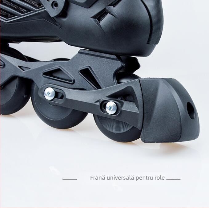 Accesoriu frână pentru role, potrivire universală, roți PU, partea superioară din PVC, talpă TPR