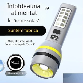 Fenar LED portabil pentru exterior — rază lungă, reîncărcabil, iluminare de urgență pentru autoprotecție, acționare manuală, 30W, 1200 mAh
