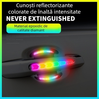 Bandă anticoliziune cu etichete reflectorizante colorate pentru uz general