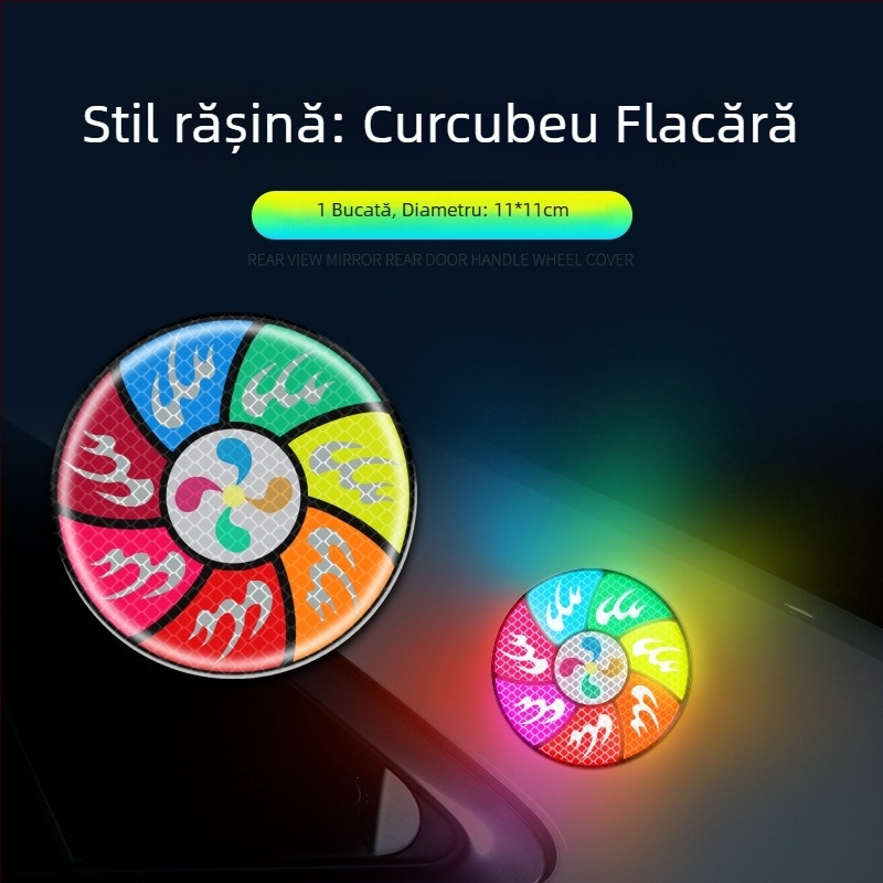 Bandă anticoliziune cu etichete reflectorizante colorate pentru uz general