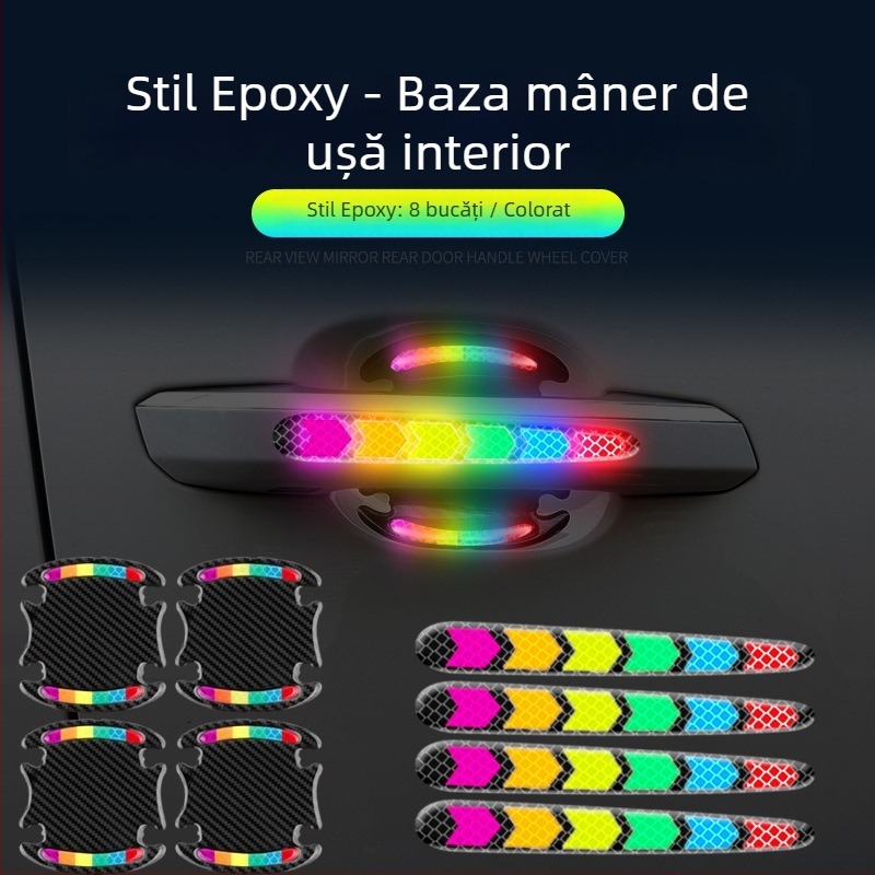 Bandă anticoliziune cu etichete reflectorizante colorate pentru uz general