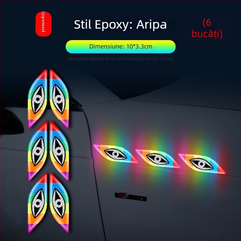 Bandă anticoliziune cu etichete reflectorizante colorate pentru uz general