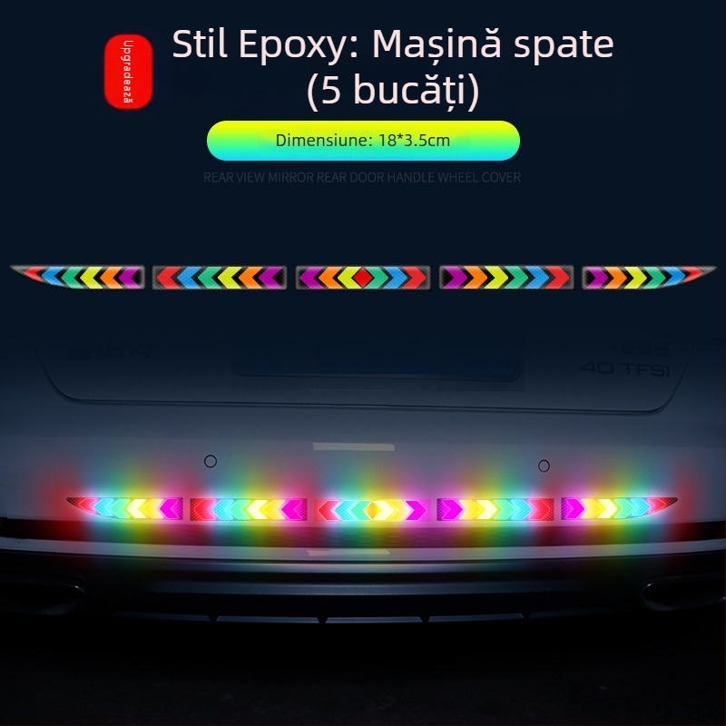 Bandă anticoliziune cu etichete reflectorizante colorate pentru uz general